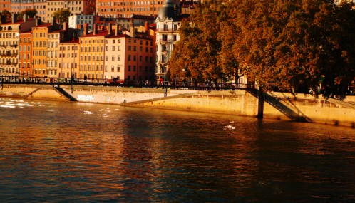 Photo couleur des quais de Saône / Croix-Rousse, Lyon